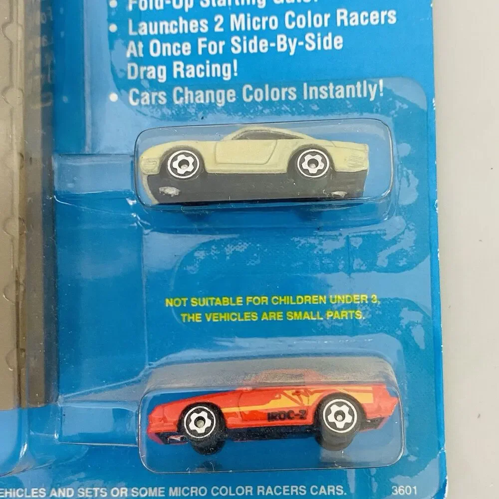 Hot Wheels Micro Color Racers Speed Blaster Launcher Set w Cars Vintage